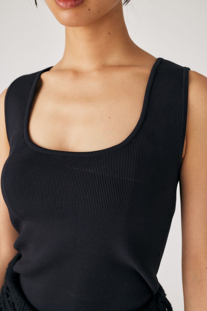 MOUSSY「KNIT タンクトップ」|タンクトップ|BLK