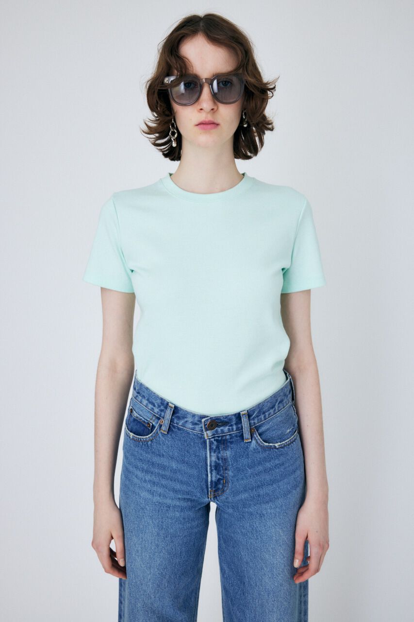 MOUSSY「SUVIN GIZA BASIC Tシャツ」|Tシャツ・カットソー|L/GRN1