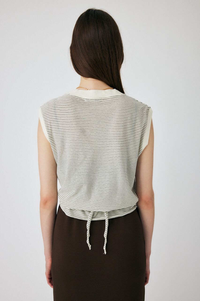 MOUSSY「BACK TIE SLEEVELESS トップス」|タンクトップ|