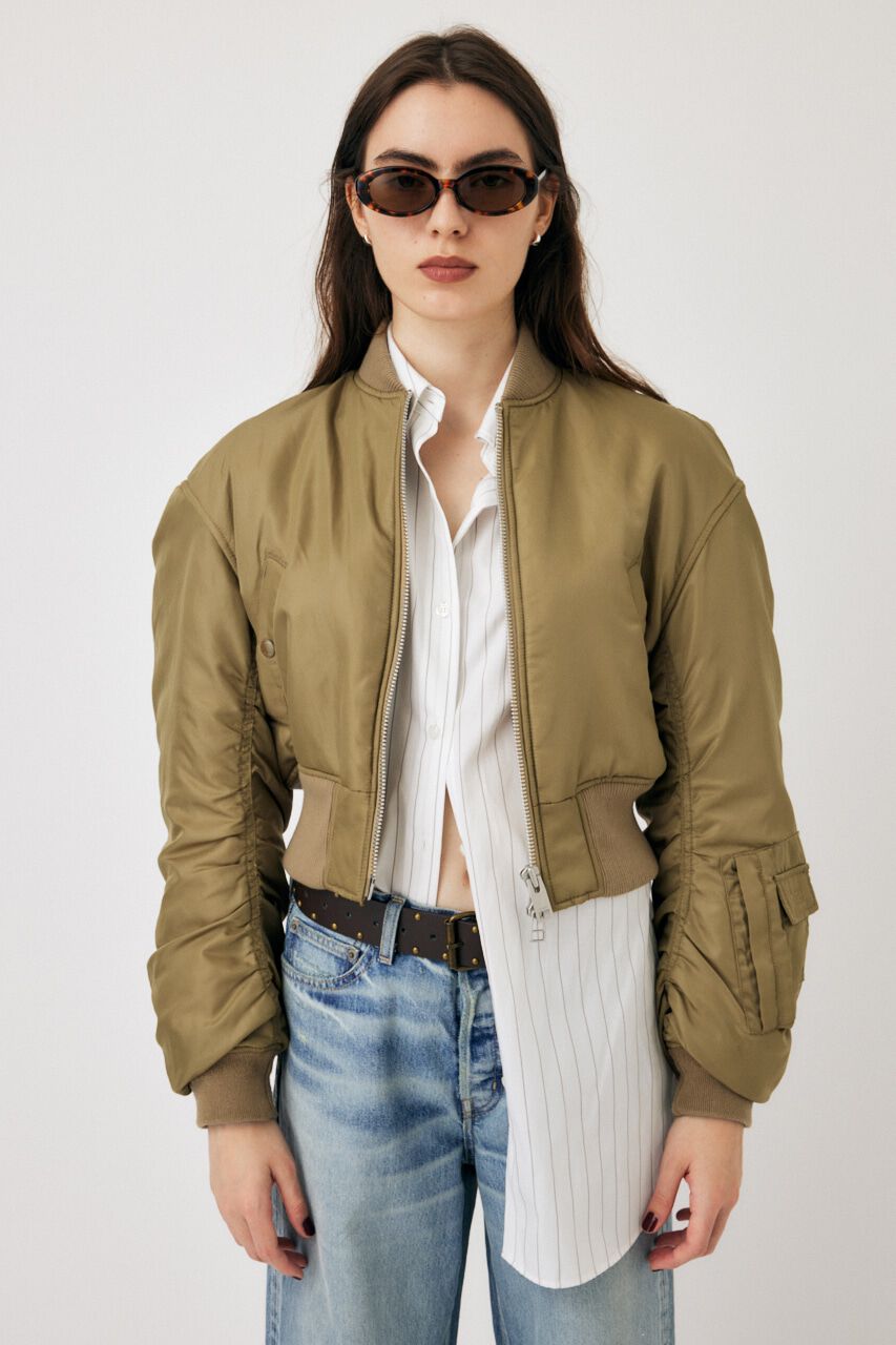 MOUSSY「VOLUME CROPPED MA-1」|ブルゾン・スタジャン|