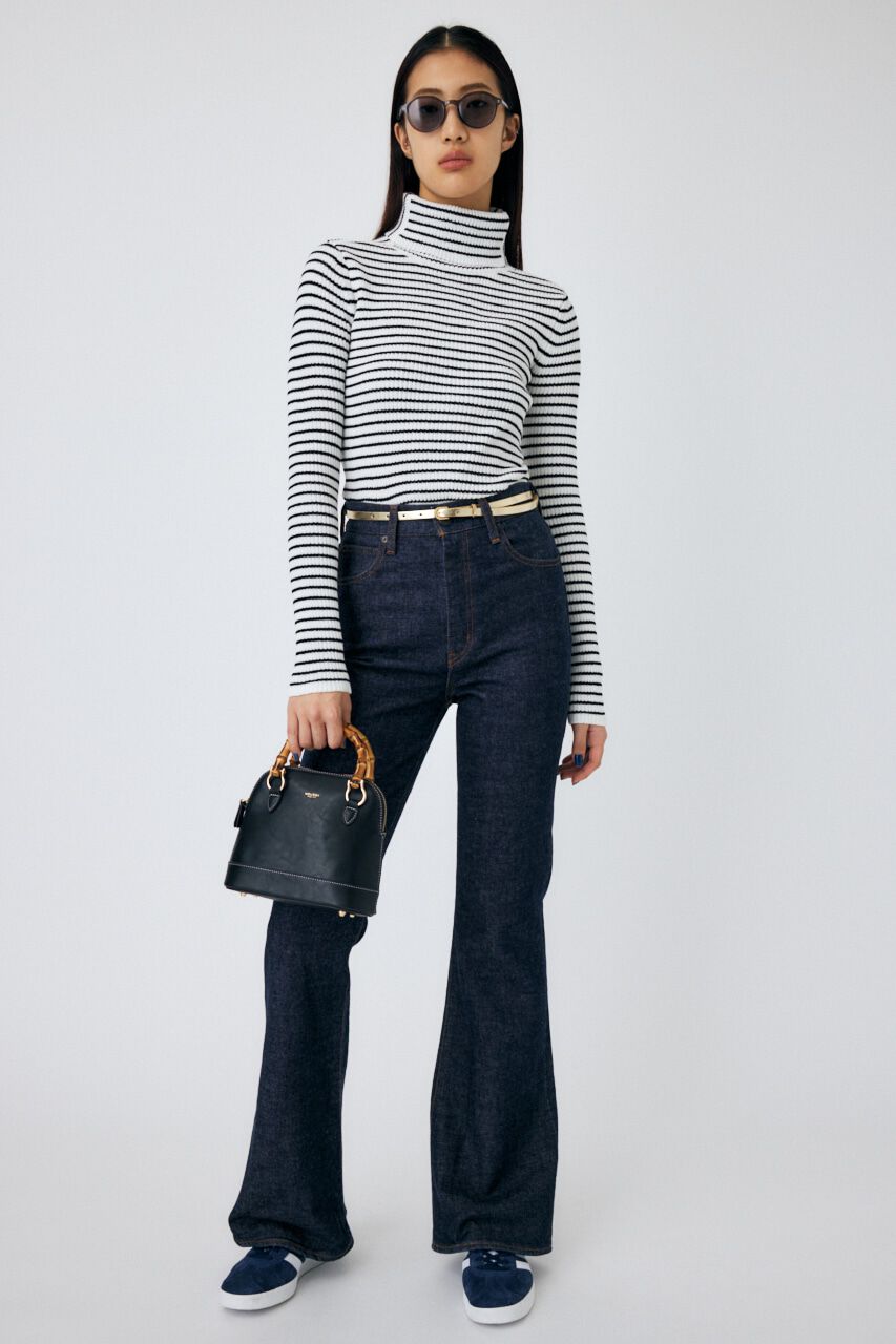 MOUSSY「HI NECK RIB ニット」|ニット・セーター|