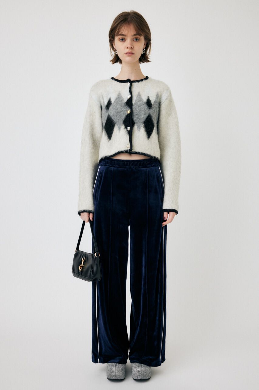 MOUSSY「ARGYLE SHAGGY カーディガン」|カーディガン|