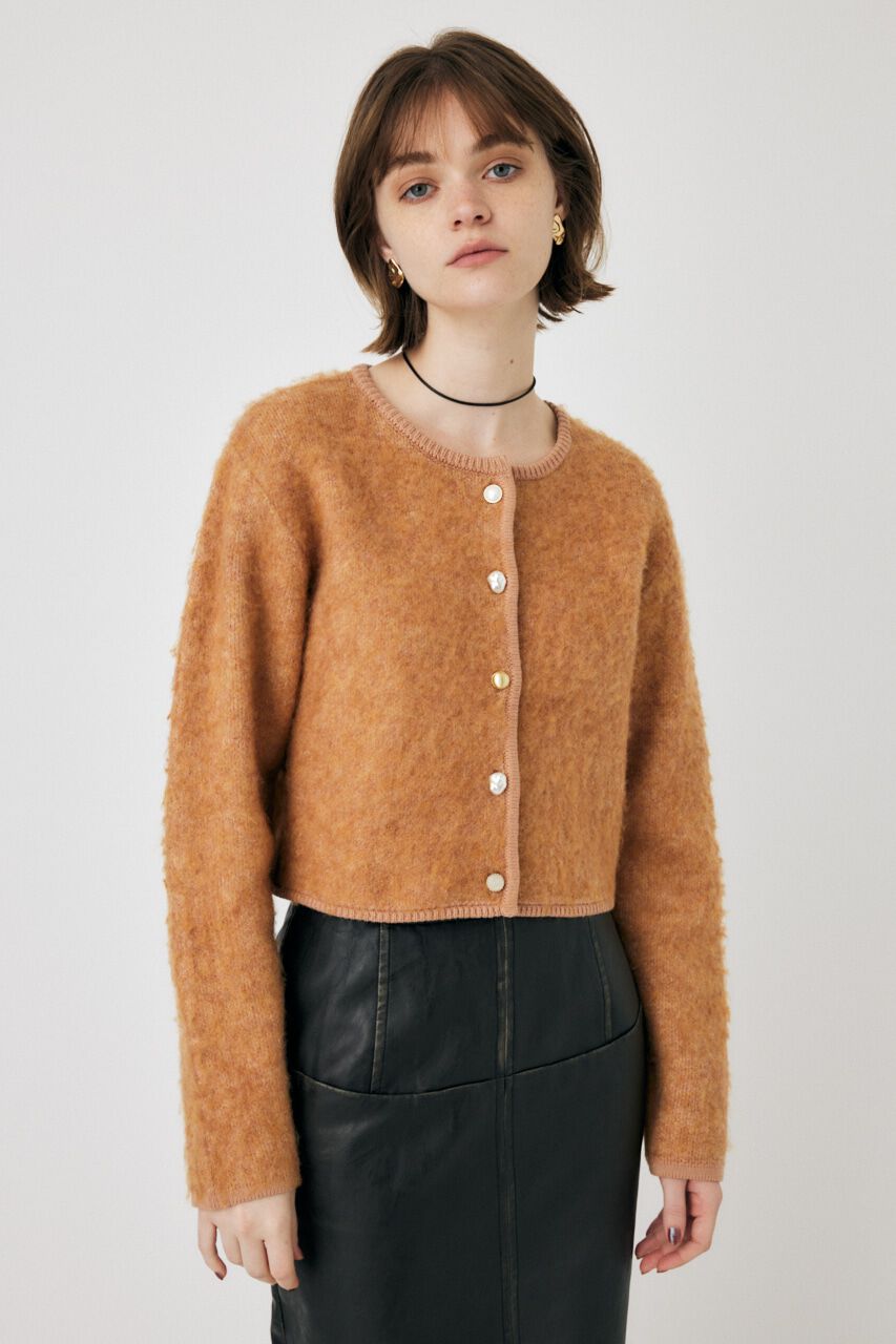 MOUSSY「ARGYLE SHAGGY カーディガン」|カーディガン|BRN