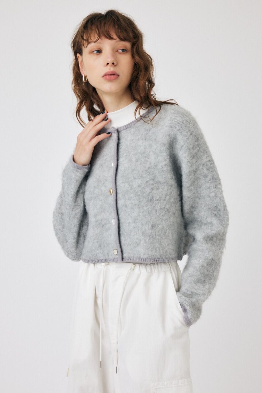 MOUSSY「ARGYLE SHAGGY カーディガン」|カーディガン|