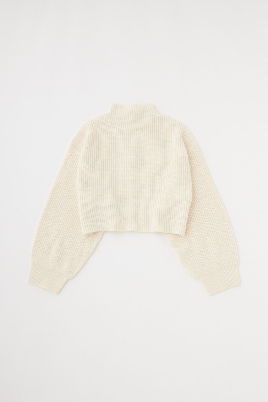 MOUSSY「バックボタンショートニット」|ニット・セーター|