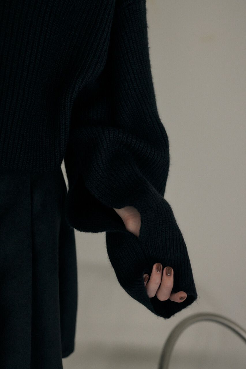 MOUSSY「バックボタンショートニット」|ニット・セーター|