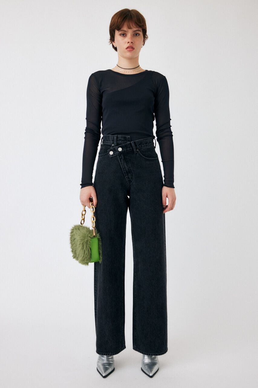 MOUSSY「SHEER HI NECK トップス」|Tシャツ・カットソー|