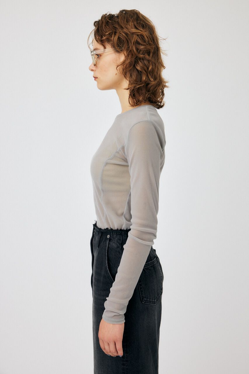 MOUSSY「FLOCKEY TULLE トップス」|Tシャツ・カットソー|