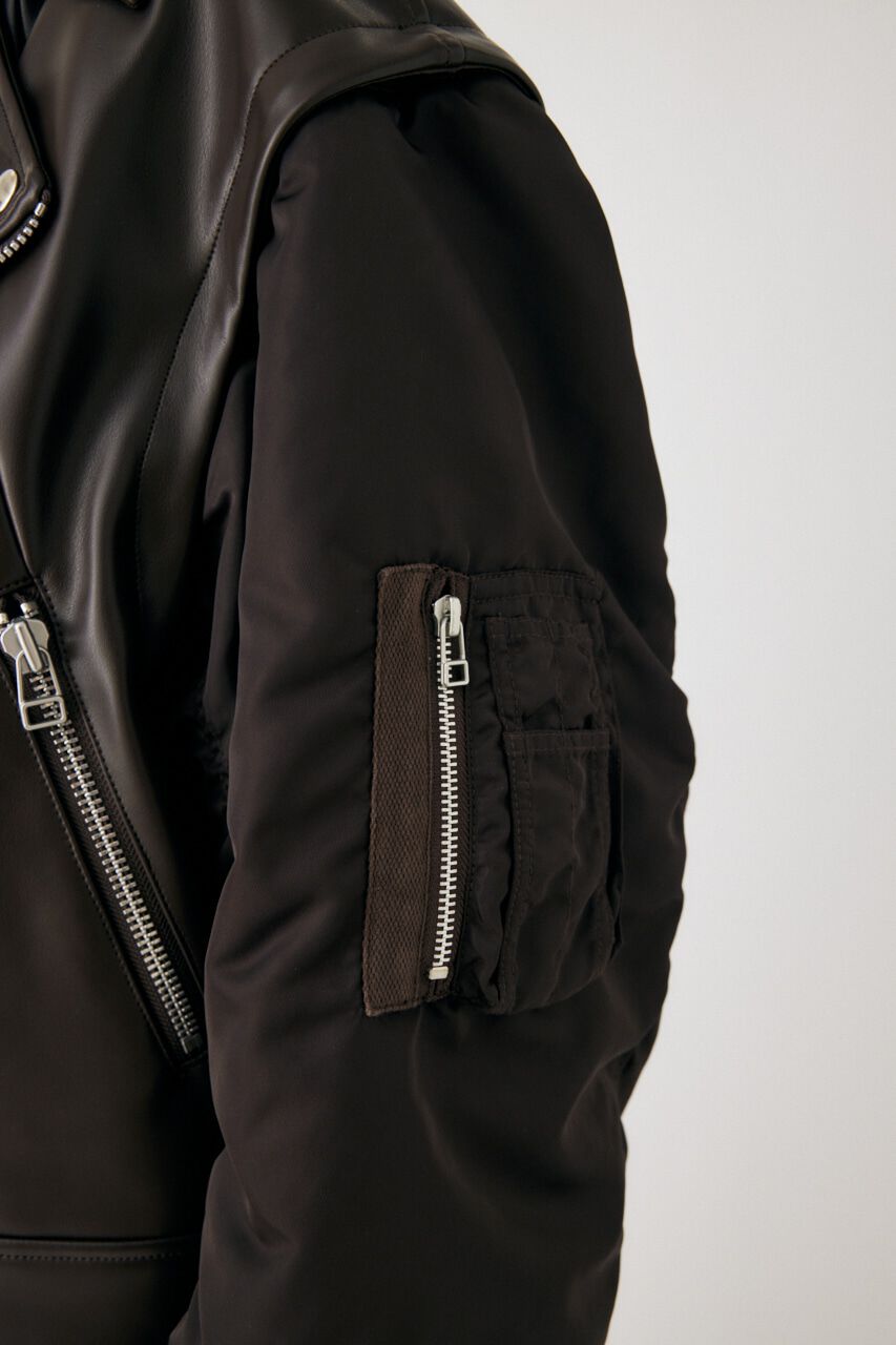 MOUSSY「FAUX LEATHER DETACHABLE ジャケット」|その他|