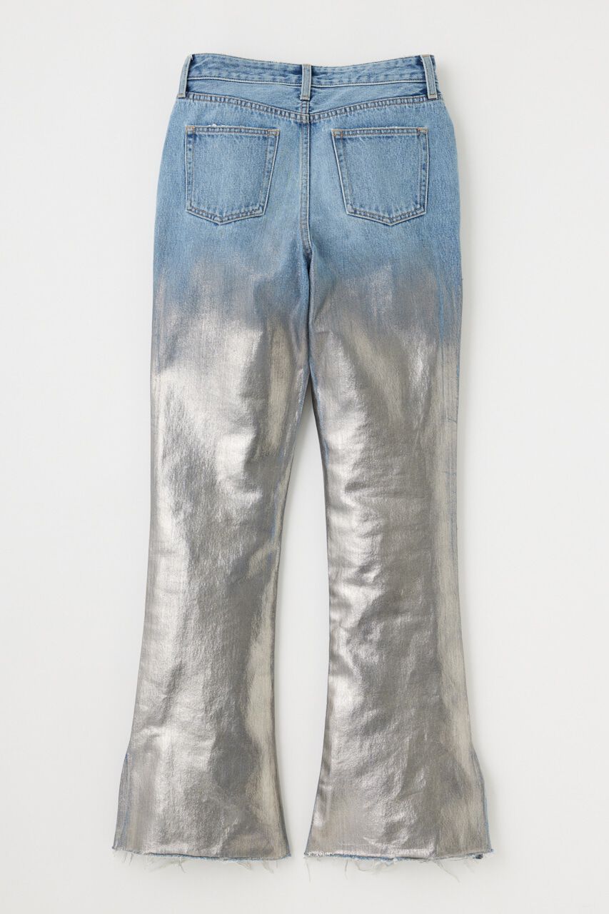 MOUSSY「FOIL PRINT SLIM FLARE」|デニム|
