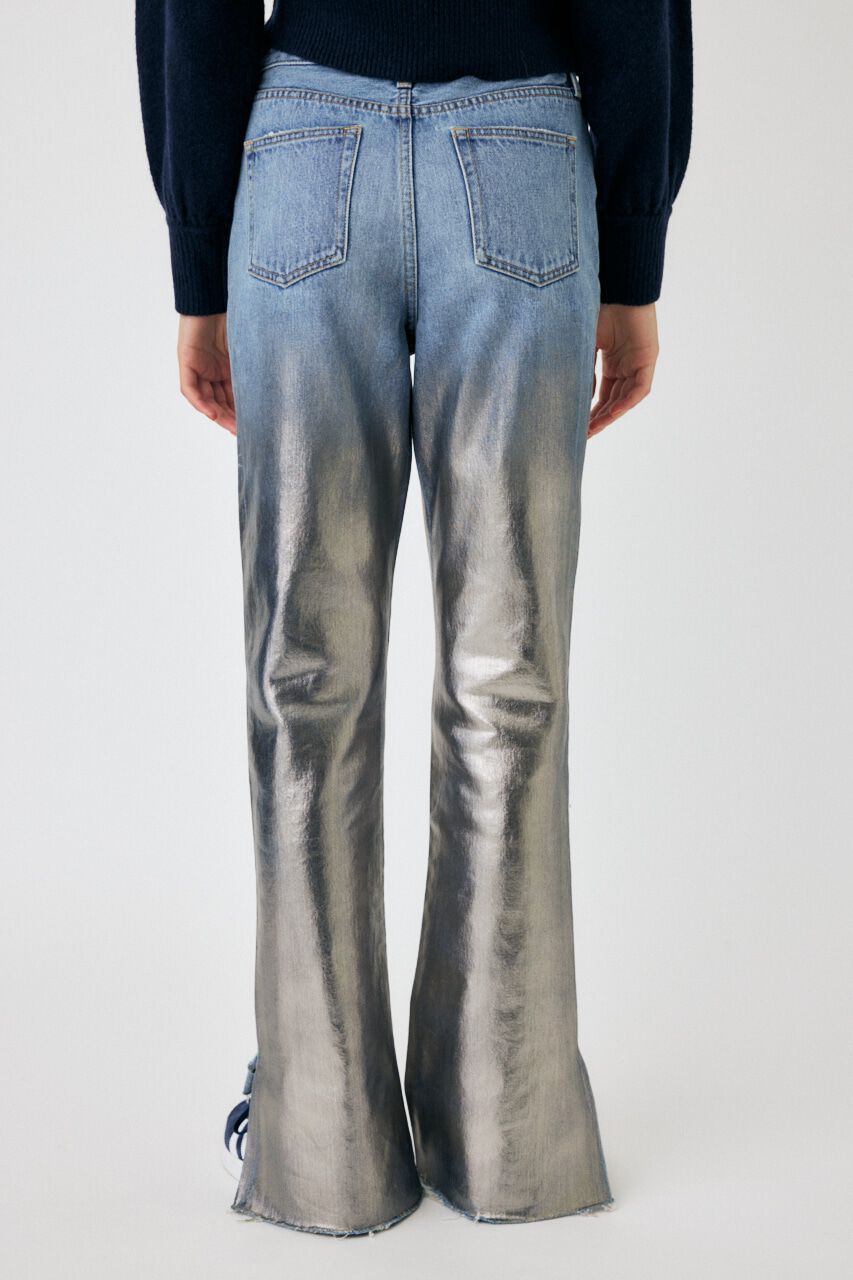 MOUSSY「FOIL PRINT SLIM FLARE」|デニム|