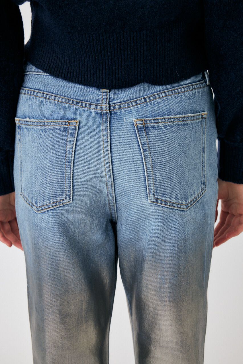 MOUSSY「FOIL PRINT SLIM FLARE」|デニム|