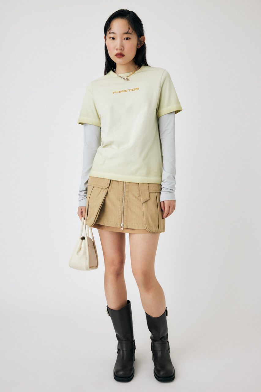 MOUSSY「LAYERED LIKE EMBROIDERY LS Tシャツ」|Tシャツ・カットソー|