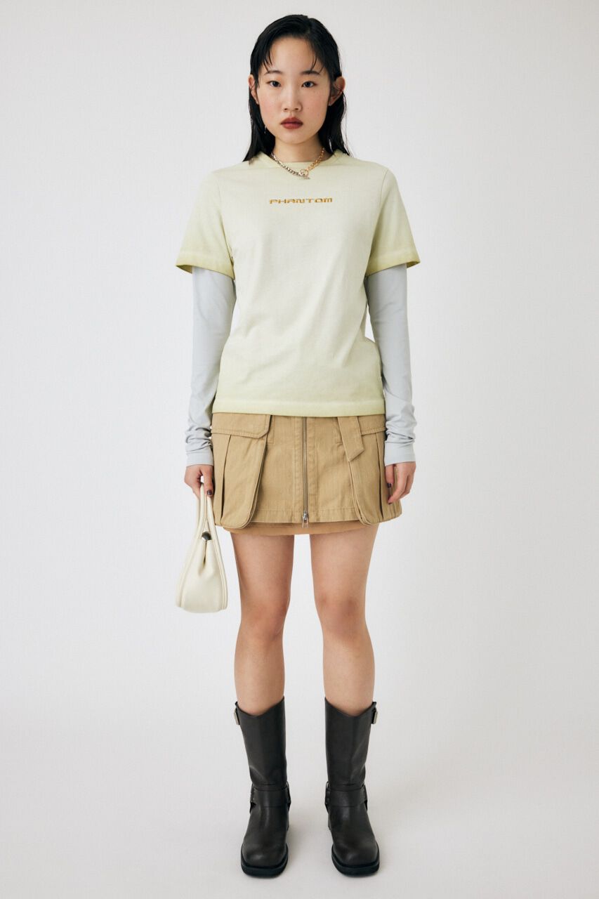 MOUSSY「LAYERED LIKE EMBROIDERY LS Tシャツ」|Tシャツ・カットソー|