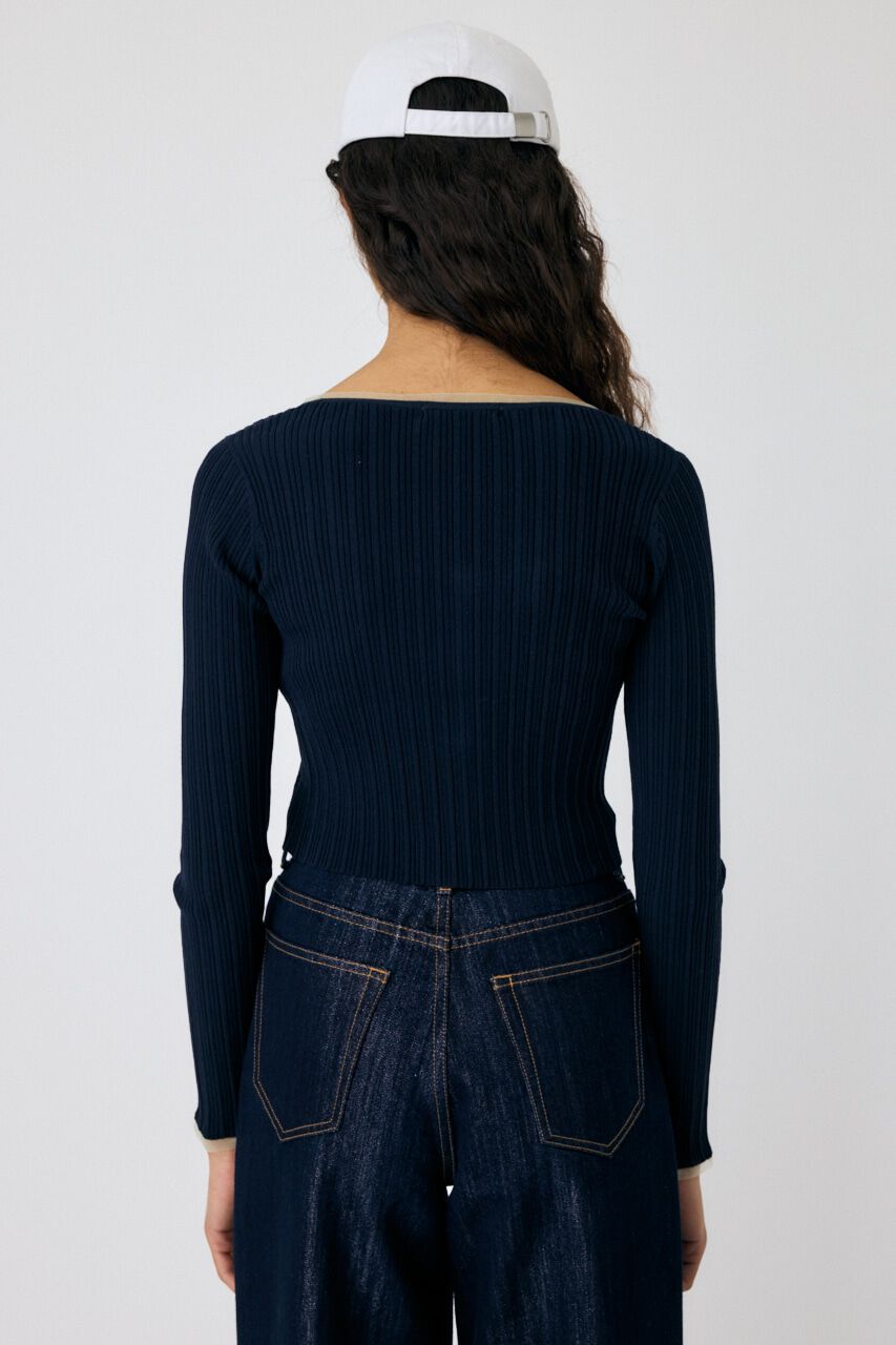 MOUSSY「TULLE TRIM カーディガン」|カーディガン|