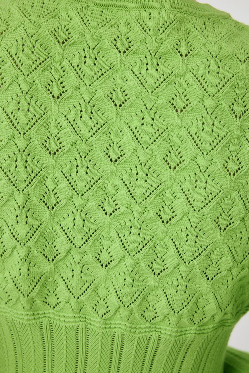 MOUSSY「CROCHET KNIT CROPPED カーディガン」|ニット・セーター|