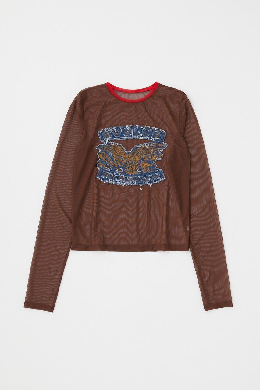 MOUSSY「PATCHED SHEER LS Tシャツ」|Tシャツ・カットソー|