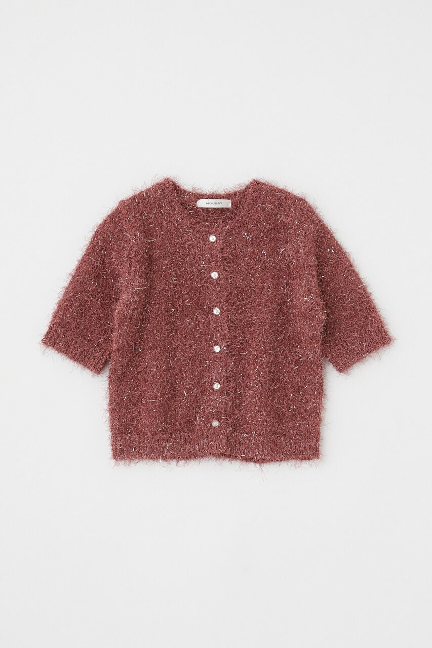 MOUSSY「SHAGGY GLITTER KNIT カーディガン」|カーディガン|BRN