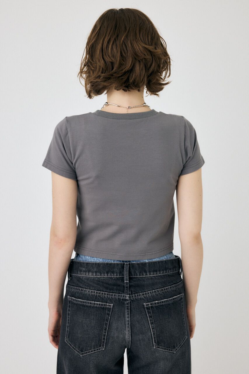 MOUSSY「PATCH DENIM MOUSSY TINY Tシャツ」|Tシャツ・カットソー|