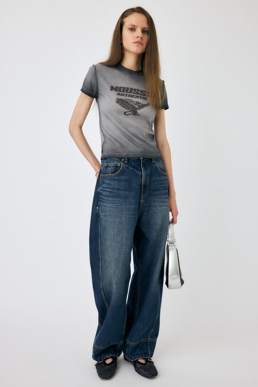 MOUSSY「BLEEDING INK MOUSSY Tシャツ」|Tシャツ・カットソー|L/BLK1