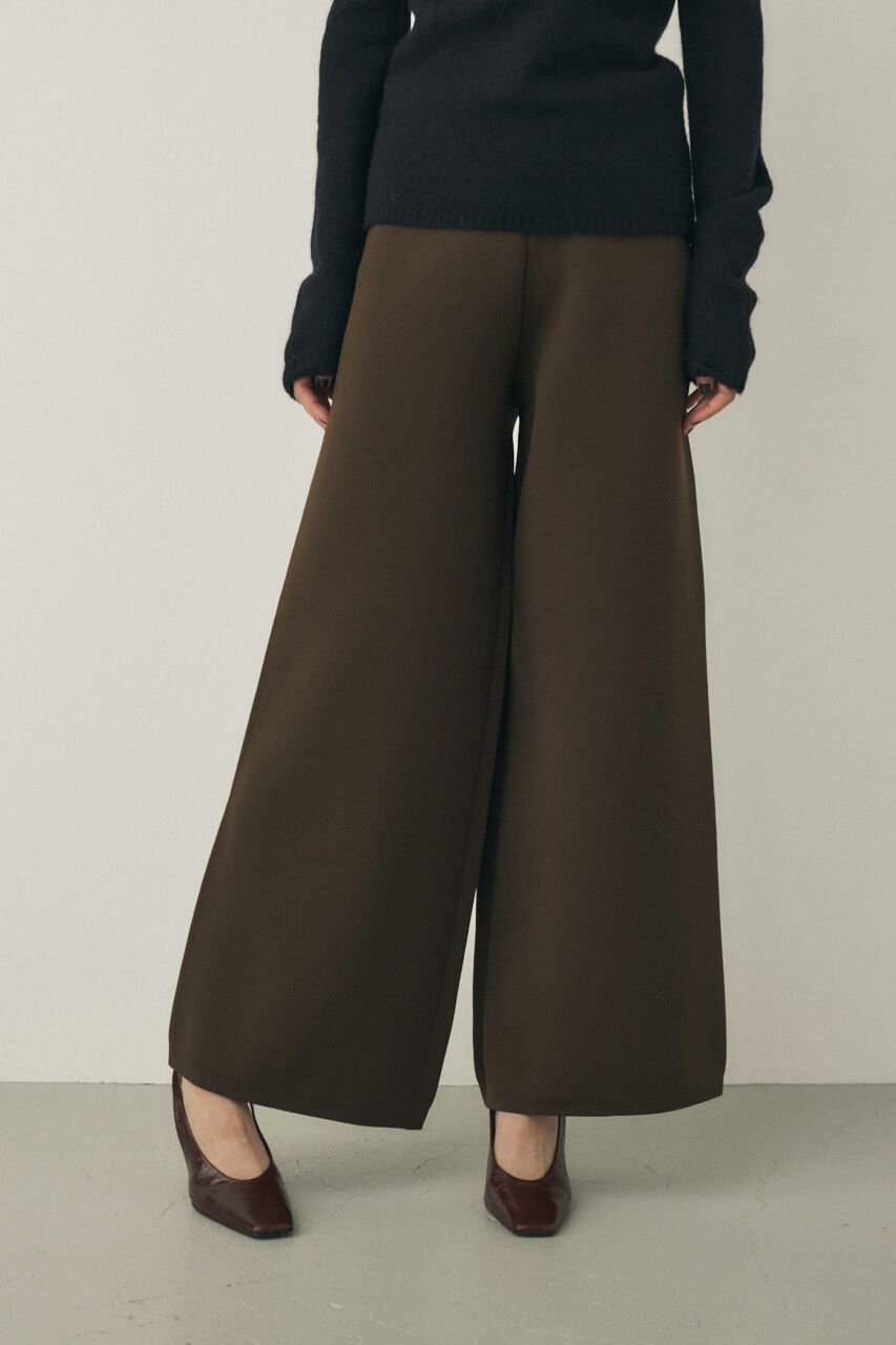 MOUSSY「ニットワイドパンツ　リサイクルポリエステル&times;オーガニックコットン」|その他|D/BRN3