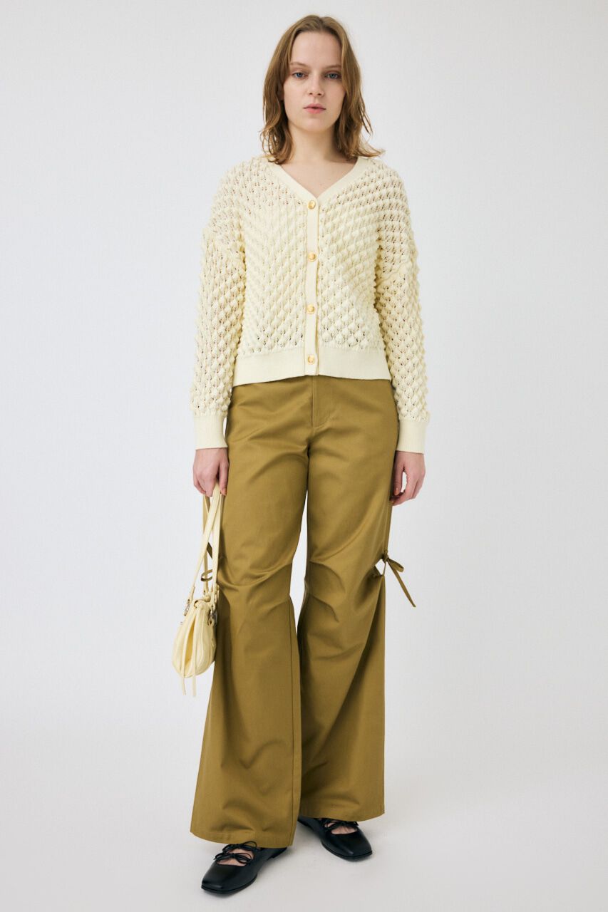 MOUSSY「PEAK STITCH ニットカーディガン」|カーディガン|