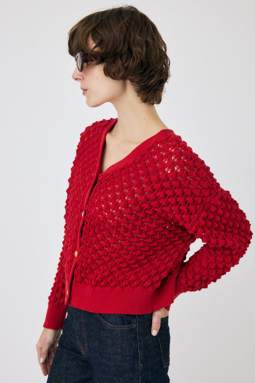 MOUSSY「PEAK STITCH ニットカーディガン」|カーディガン|