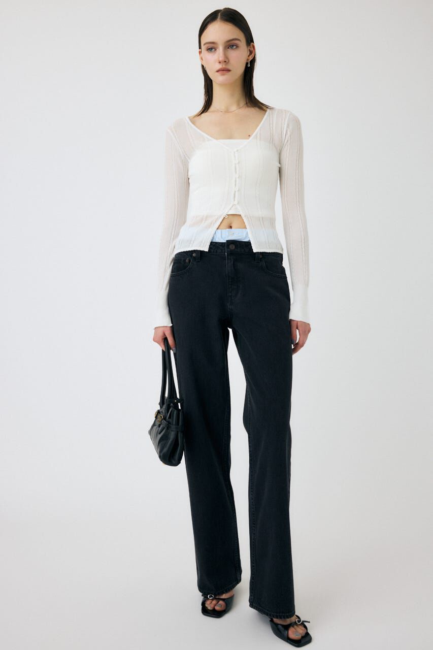 MOUSSY「BOXER LAYERED STRAIGHT デニム」|デニム|