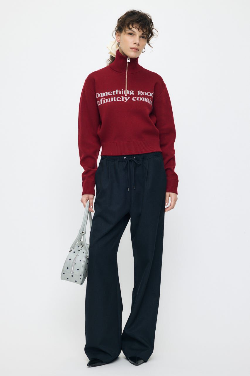 MOUSSY「LETTERED HALF ZIPセーター」|ニット・セーター|