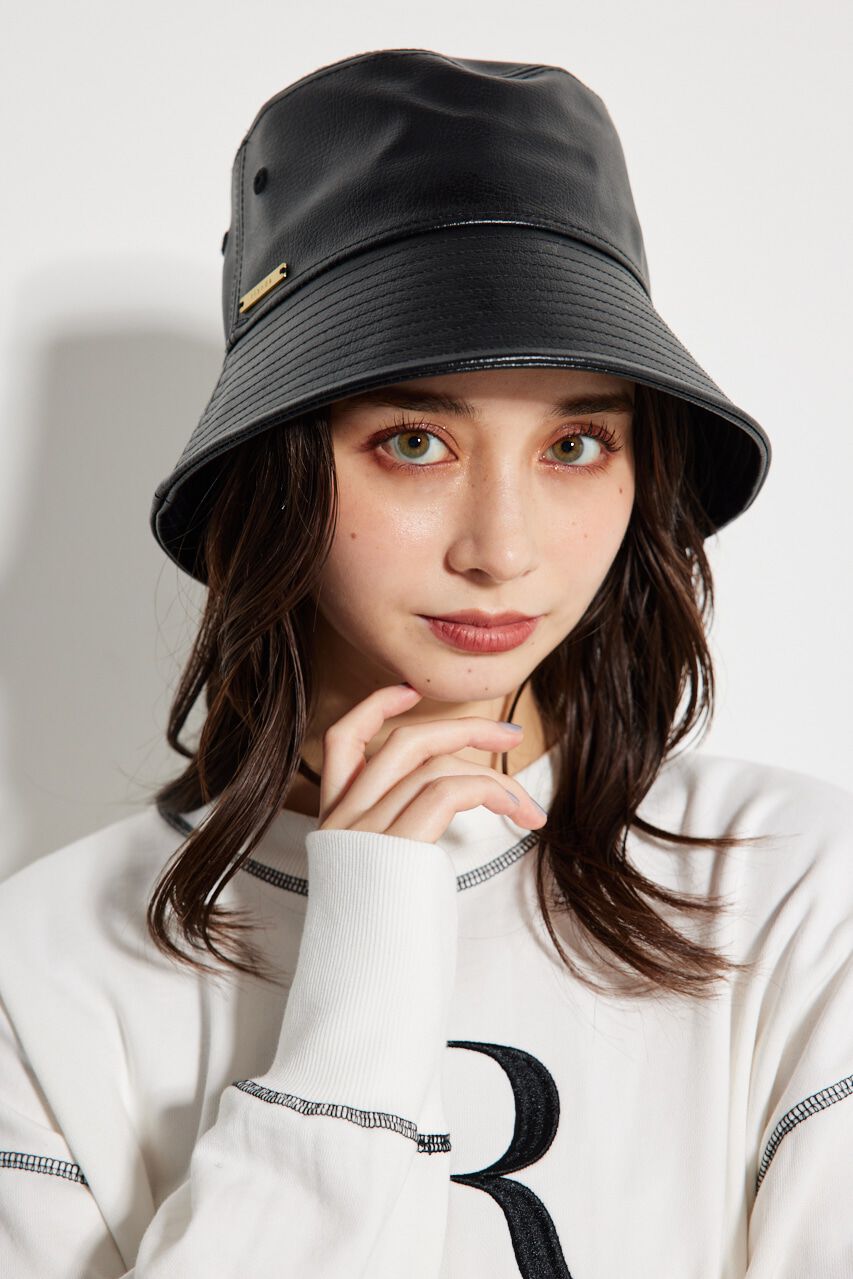 rienda「NEW ERA(R)&times;rienda Fレザーバケットハット」|その他|BLK