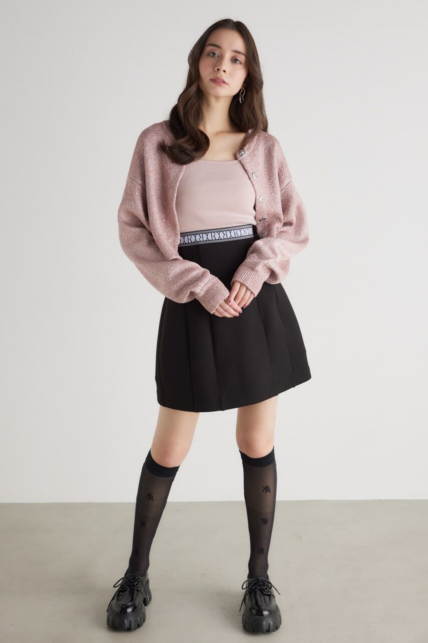 rienda「スパンコールKnit CD」|カーディガン|