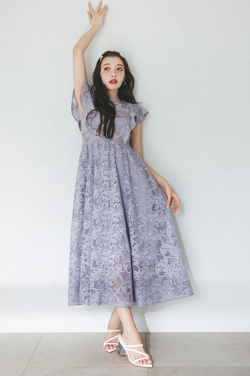 rienda「フリルSLVレースOP」|ワンピース|L/PUR1