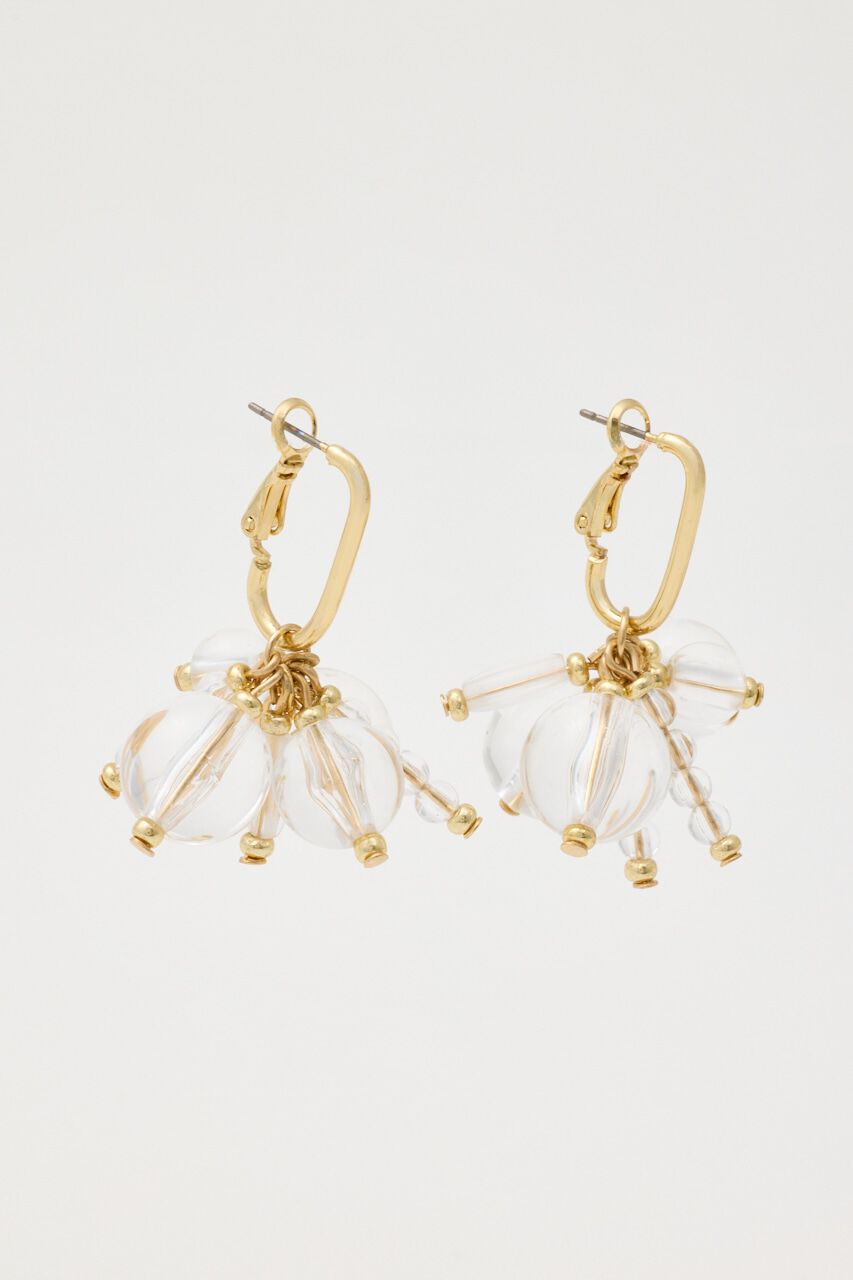rienda「クリアパーツフープピアス」|ピアス|