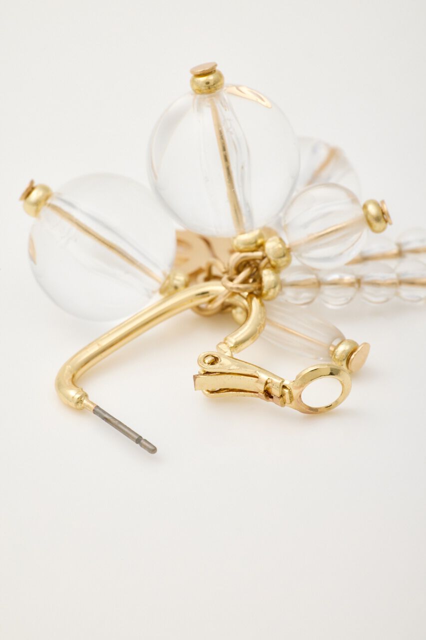 rienda「クリアパーツフープピアス」|ピアス|