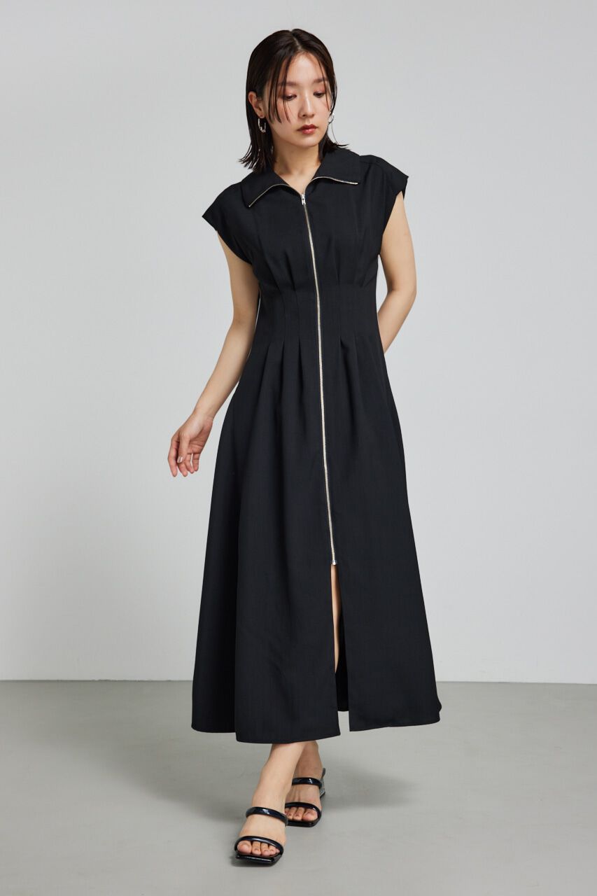 rienda「サイドラインジップフレアワンピース」|ワンピース|