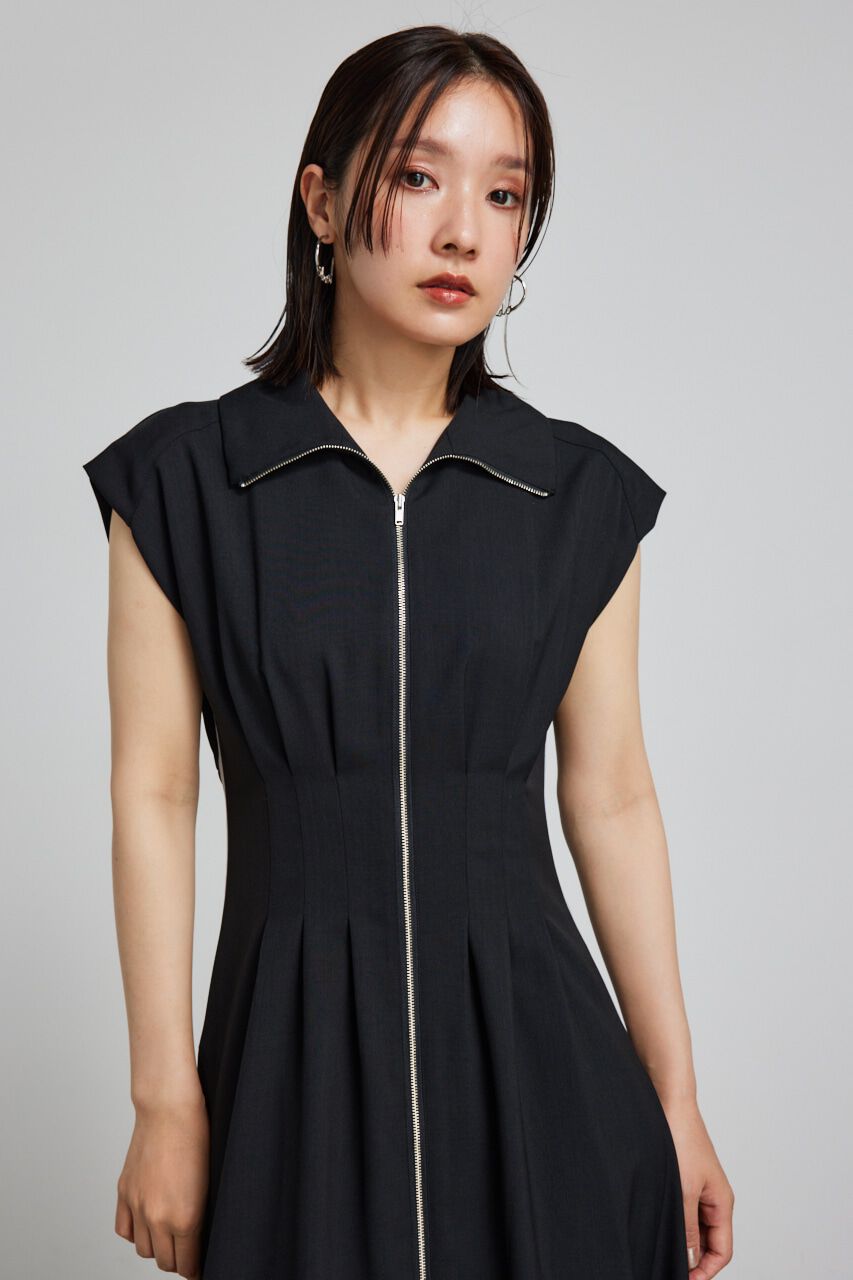 rienda「サイドラインジップフレアワンピース」|ワンピース|