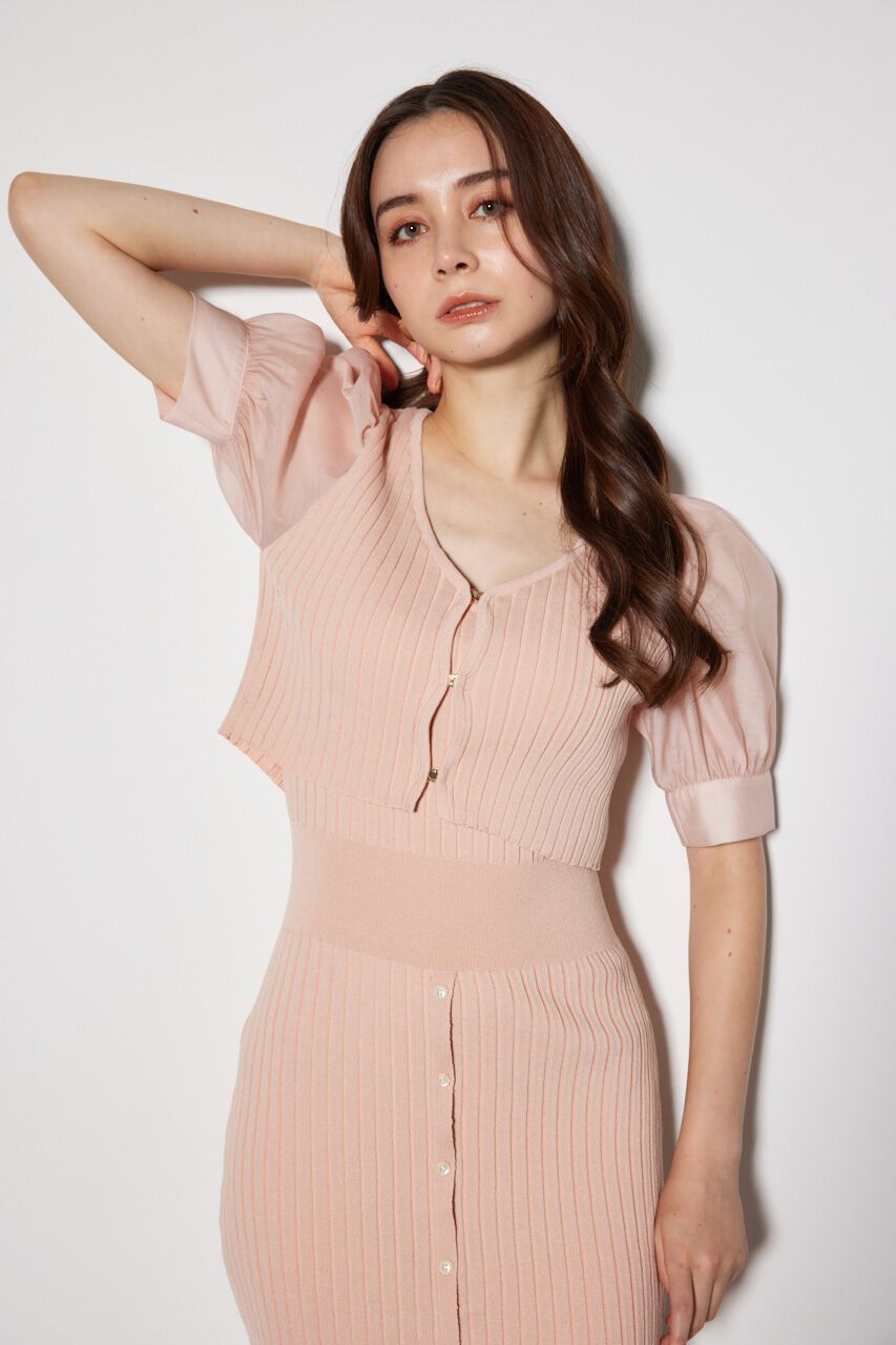 rienda「シアースリーヴコンビカーデセットワンピース」|ワンピース|