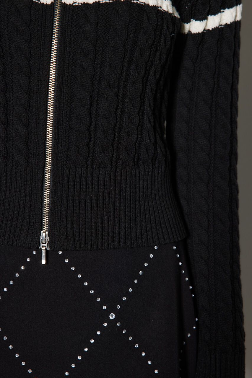 rienda「トラックニットトップス」|ニット・セーター|