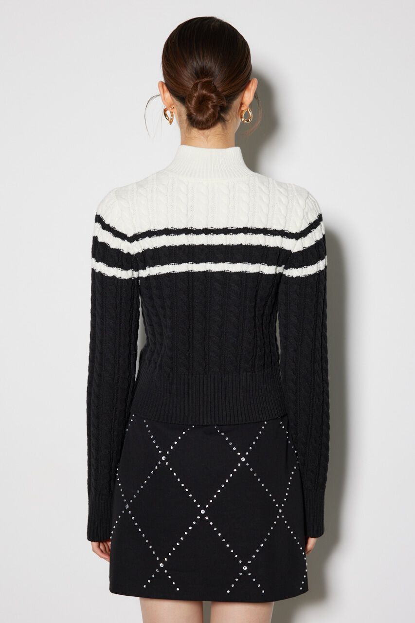 rienda「トラックニットトップス」|ニット・セーター|