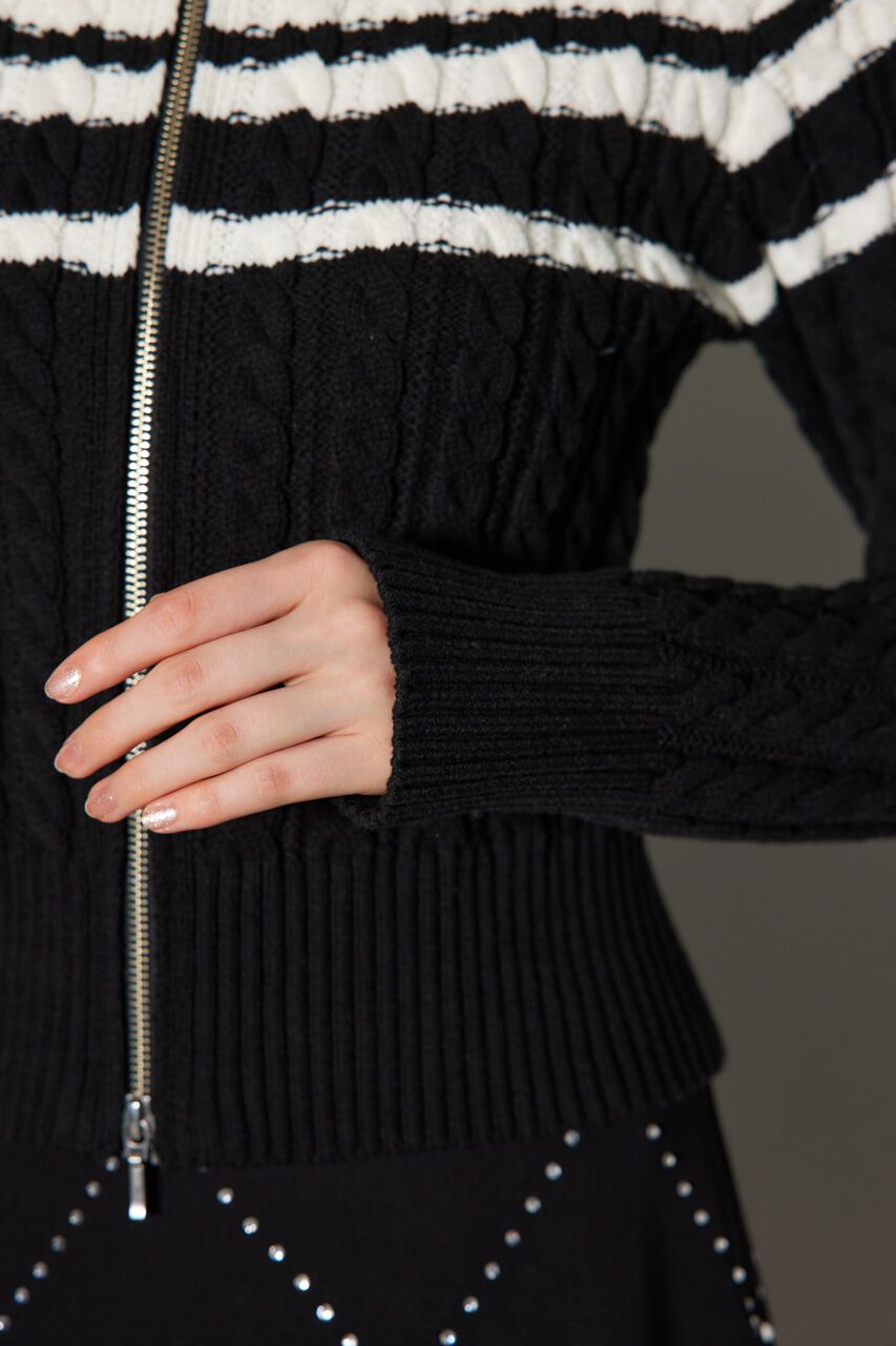 rienda「トラックニットトップス」|ニット・セーター|