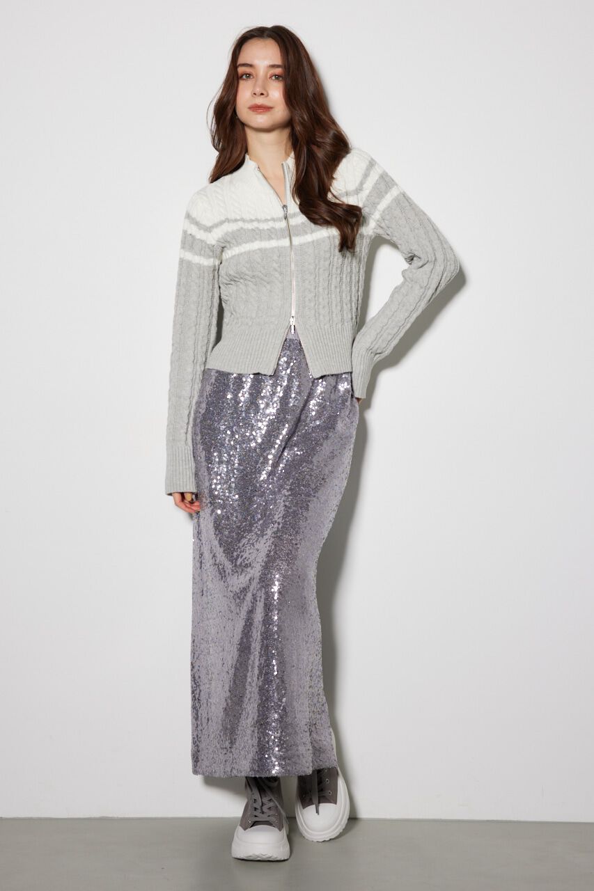 rienda「トラックニットトップス」|ニット・セーター|