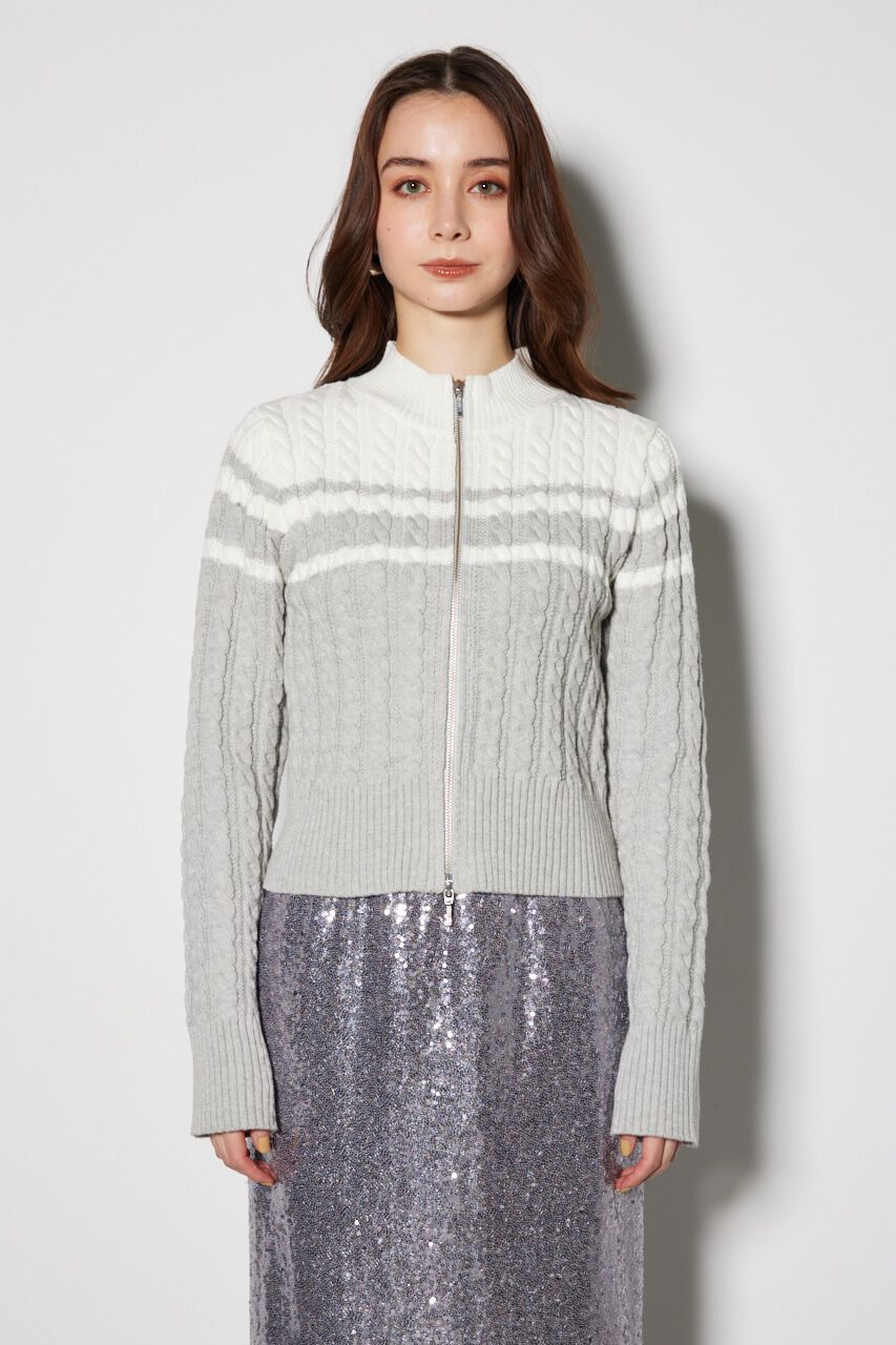 rienda「トラックニットトップス」|ニット・セーター|