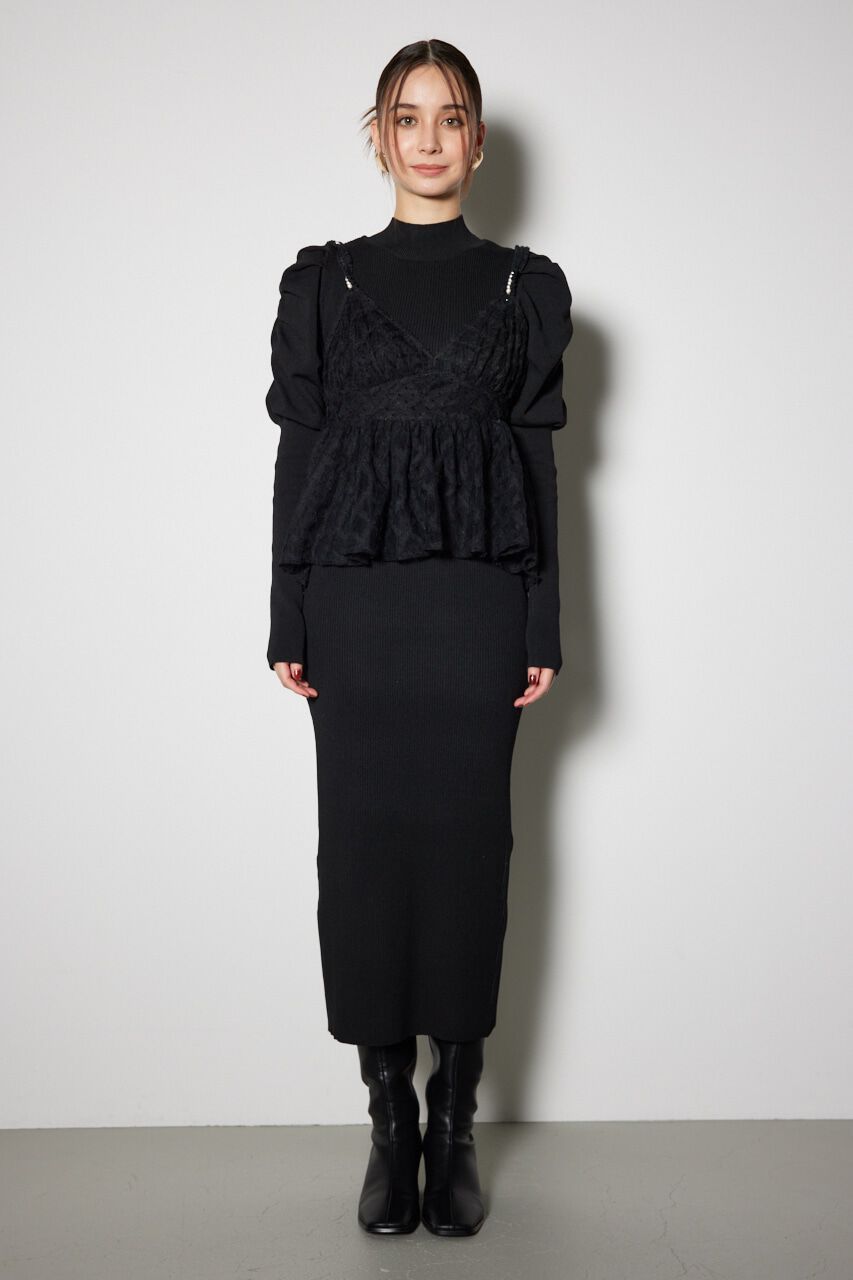 rienda「ビスチェセットニットワンピース」|ワンピース|