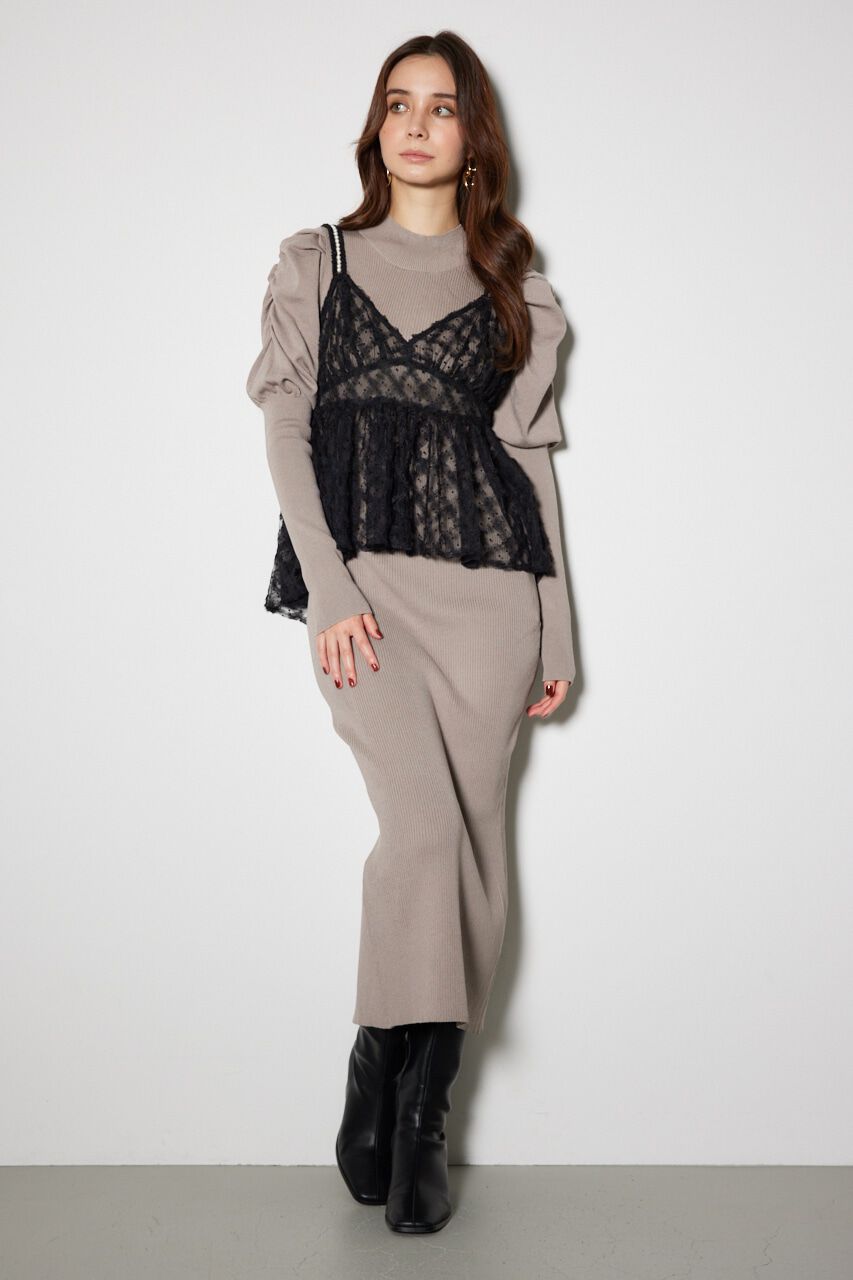 rienda「ビスチェセットニットワンピース」|ワンピース|