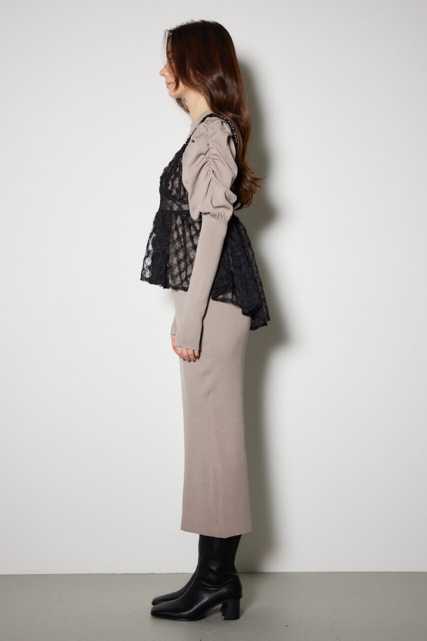 rienda「ビスチェセットニットワンピース」|ワンピース|