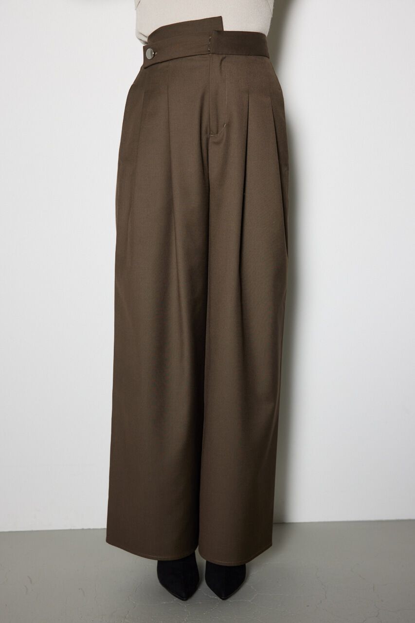 rienda「レイヤードベルトジャストウエストパンツ」|その他|