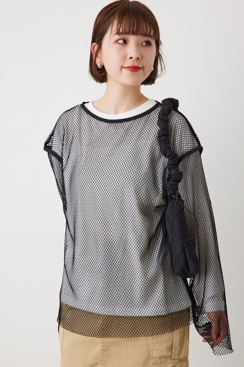 RODEO CROWNS「L/S メッシュトップスセット」|Tシャツ・カットソー|BLK