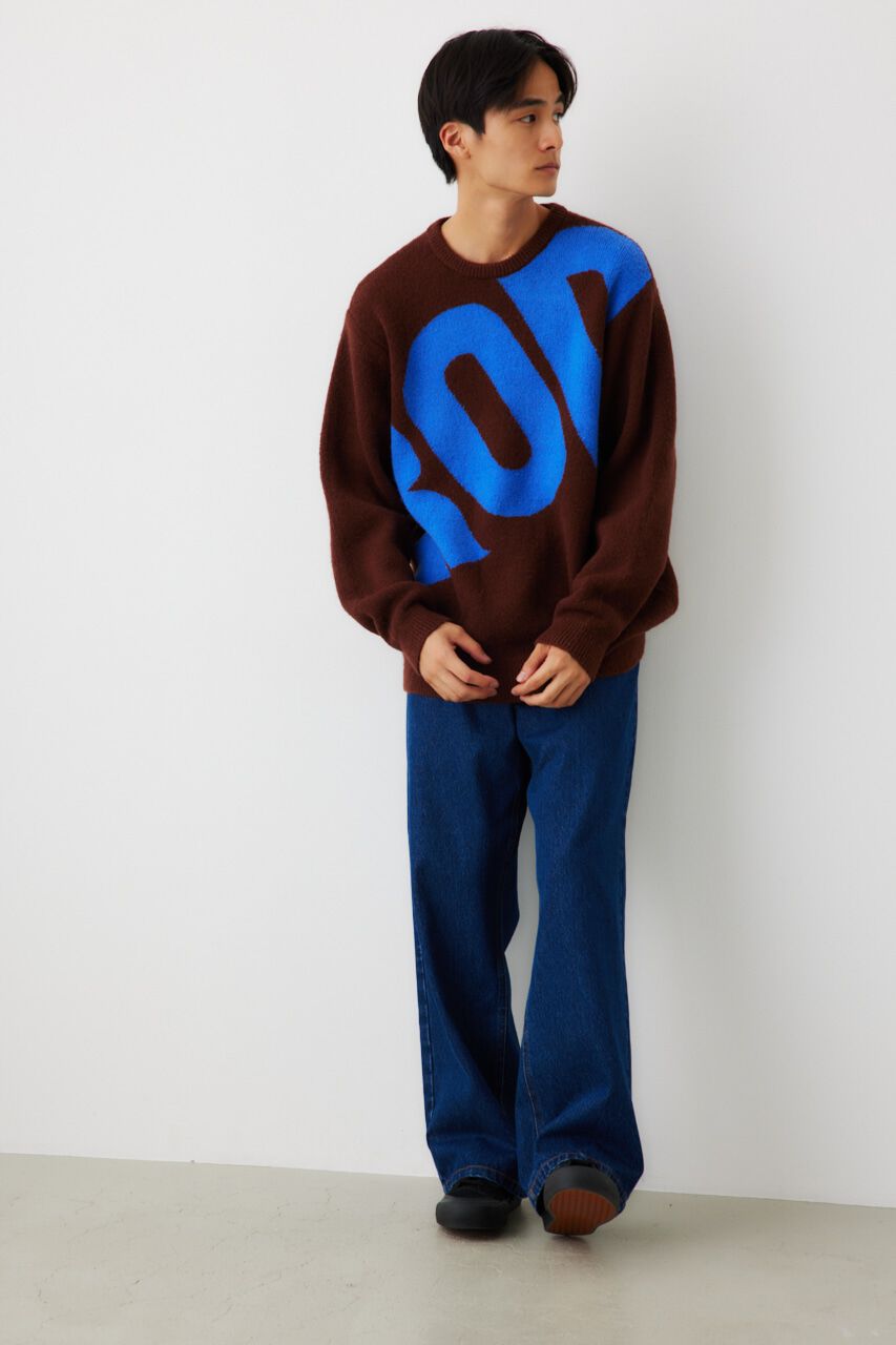 RODEO CROWNS「メンズブークレビッグロゴニットトップス」|ニット・セーター|