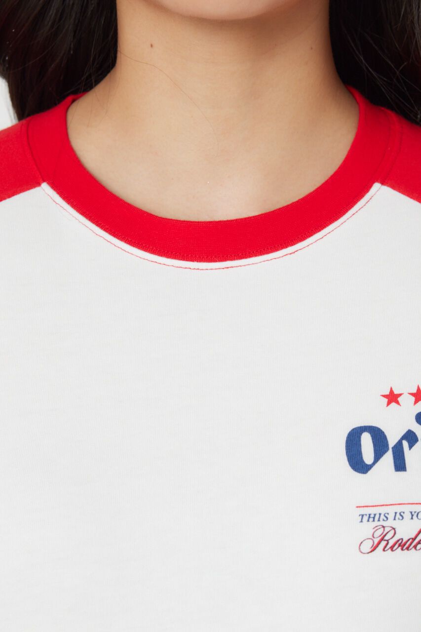 RODEO CROWNS「Orion BeerxRCSラグラン5分トップス」|Tシャツ・カットソー|