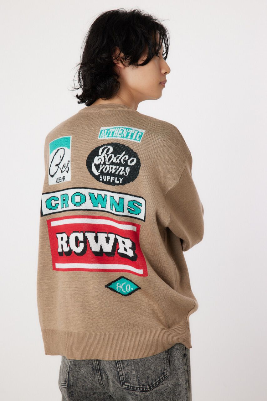 RODEO CROWNS「メンズSIGNSダブルジャガードニットトップス」|ニット・セーター|